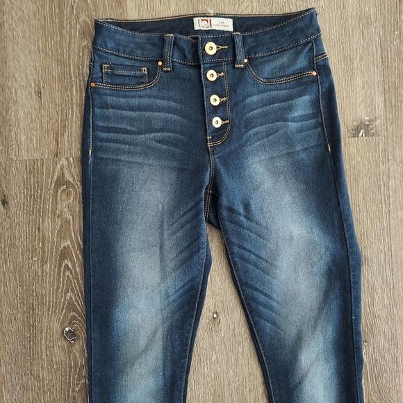 L.e.i. Eva High Rise Jeggings Button Fly Size 5 - Picture 2 of 7